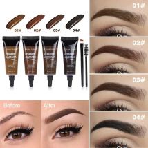 Naturale 6 colori liquido tintura crema per sopracciglia set impermeabile durevole tinta marrone sopracciglio henné mascara sopracciglia vernice trucco