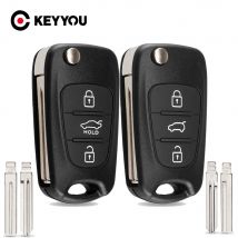 Pilot zdalnego klucz Shell samochodu Hyundai do kluczy 30x I20 I30 IX35 I35 akcent Kia Picanto Sportage K5 3 guziki składane obudowa pilota z kluczykiem samochodowym