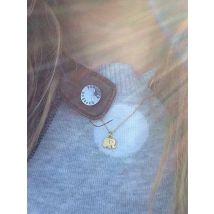 Dainty Good Luck Elephant Charm Pendant Necklaces For Women Gold Dipped Alloy Reminder Power Jewelry Gift with Blessing Card