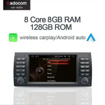 Carplay 8-calowy Android 14.0 8GB + 128GB Odtwarzacz DVD Samochodowy GPS WIFI Bluetooth 5.0 TPMS Radio Samochodowe Do BMW M5 E39 X5 E53 1995-2007