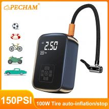 Avashin Drahtlose elektrische Luftpumpe, Auto-Luftkompressor, Reifenfüllpumpe für Motorrad, Fahrrad, Boot, Auto, Reifenbälle