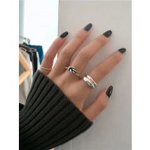 VENTFILLE 925 Sterling Silver Minimalism Cross Knot Thai Silver Rings Open Finger Ring For Women Men Jewelry Gifts