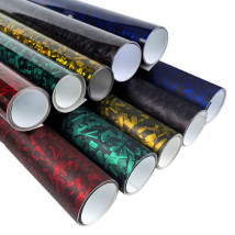 10~50cm*152~300cm High Glossy Black Silver Red Forged Carbon Fiber Vinyl Wrap Film on the Hood Adhesive Vinyl for Car Stickers