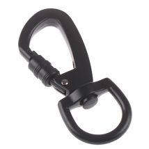 Multifunctional D-type Buckle Auto Locking Carabiner With Swivel Rotating Ring For Outdoor Keychain Pet Leash Hook