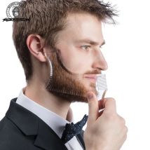 Strumento per modellare la barba con pettine per una linea perfetta Pettine per modellare i baffi per lavori sulla linea del collo con tagliacapelli o rasoio