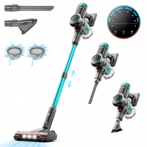 HOMPANY Aspirapolvere per la casa con autoportante, 450 W/40 Kpa 60 minuti di lunga durata, aspirapolvere antigroviglio con display a LED