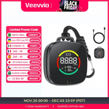 Rilevatori portatili di monossido di carbonio, rilevatore di CO 3 in 1 dimensioni da viaggio con temperatura/umidità, soglie di allarme personalizzate