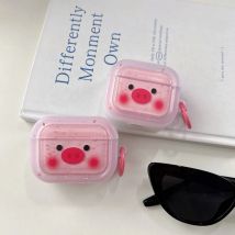 Cartoon Schwein Fall Für AirPods 4 Pro 2 Pro 3 2 1 Abdeckung Bluetooth Kopfhörer Schutzhüllen Für AriPods 4 4th Pro 2 Funda Mit Haken
