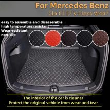 Kofferraum matte für Mercedes Cla C117 V Klasse W447 2014-2018 Leder rutsch feste Auto Cargo Kofferraum Teppiche Pads Autozubehör