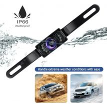 Rückfahrkamera für Auto 7LED HD Nachtsicht IP69 Nummernschildkamera F Safe Park