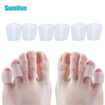 6Pcs Transparent Silikon Gel Finger Protector Mais Entferner Daumen Hammer Toe Separator Fuß Unterstützung Hallux Valgus Corrector