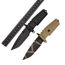 Kleine Exr ColMoschin C Gerade Feste Klinge Messer N690 Klinge TPR Gummi Griff Jagd Taktische EDC Überleben Werkzeug Messer