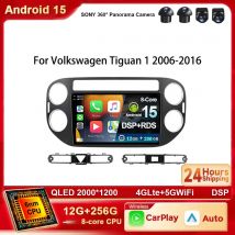 Android 15 Für VW Volkswagen Tiguan 1 NF 2006-2016 Auto Multimedia Radio Player GPS Navigation Drahtlose CarPlay 4G WIFI BT
