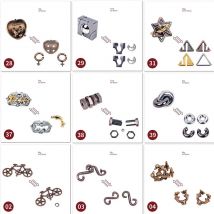 Entsperren Sie ineinandergreifende Metall iq Test Mind Spiel Spielzeug klassische Schloss Puzzle 3D Brain Teaser Zappeln Angst Unverpackt Spielzeug