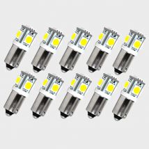 10PCS Ultra Helle 5050 5SMD Leistungsstarke BA9S T11 T4W H5W LED 12V Lampen für Auto Reverse Bremse blinker Dome Lesen Lichter