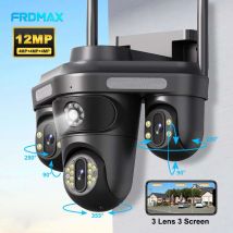 6K 12MP IP Kamera Drei Objektiv Drei Bildschirme 10X Zoom WiFi Überwachungskamera Smart Sicherheit Schutz PTZ CCTV Video Kamera