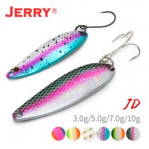 Jerry JD Künstliche Löffel Locken 7g 10g Casting Metall Jigging Köder Angelgerät Für Lachs Zander Pesca