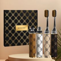4er-Pack neue Lippenstift-Zahnbürste mit weichen Borsten, Zahnbürste für Erwachsene, tragbare Reisezahnbürste