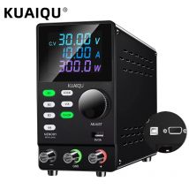 KUAIQU Alimentatore CC variabile, 30 V 10 A Alimentatore da banco da laboratorio regolato programmabile regolabile con software per PC, interruttore di uscita