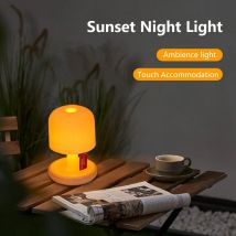 Wiederaufladbare Pilz Nachtlicht Led Sunset Tisch Lampe USB Minimalistischen Schreibtisch Schlafzimmer Bar Raum Dekoration Atmosphäre Stimmung Licht
