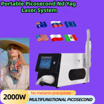 Laser Pico portatile a tre lunghezze d'onda 532nm 1064nm 1320nm Q-Switch ND YAG Laser per rimozione pigmentazione del tatuaggio
