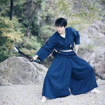 Martial Arts Kleidung Kendo Uniformen 2 Stück Sets Kendo Aikido Hapkido Martial Arts Keikogi und Hakama Anzug Männer Frauen Erwachsene