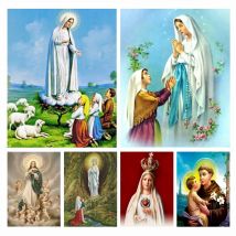 Diamant Malerei Jungfrau Mary Diamant Stickerei unsere Dame gesegnet Mutter Mary Kreuz stich Religion Mosaik Handwerk Kit Weihnachten