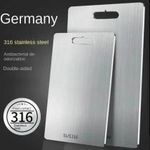 Nuevo Tabla de cortar para cocina, tabla de cortar de acero inoxidable 316, tabla gruesa de doble cara, cortadora de carne y fruta de calidad alimentaria