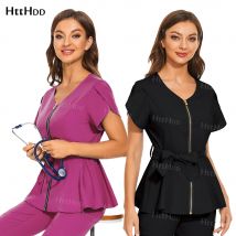 Beauty Spa Uniformen Modisches Kurzarmhemd Hochwertige medizinische Peelings Frauen Veterinäruniform Top Weiche Stilljacke