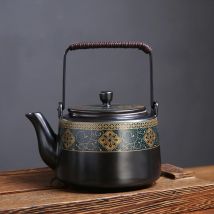 Chinesische Keramik-Teekanne, Handtopf mit antikem Reim zum Aufbrühen von Tee, Tee-Ei, Haushalts-Teekessel, Kung-Fu-Teeset, 700 ml