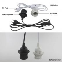 EU UNS Stecker 1,8 m Netzkabel Kabel E27 Volle Zähne Lampe Basis Halter Mit Schalter Draht Für Anhänger Led glühbirne lampe Zubehör
