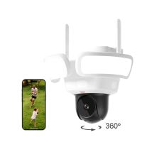 Dekco 3K UHD WiFi Floodlight Camera Outdoor 360° View Color Night Vision Wireless Security Camera PIR Detection 2-way Audio