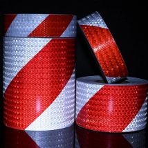 5 cm/10 cm/15 cm/20 cm * 5 M Nastro adesivo riflettente Sarga sinistra o destra Strisce bianche-rosse Riflettori di sicurezza impermeabili Adesivo per auto