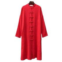 2026 Modische Damen-Strickjacke im chinesischen Stil aus Baumwolle und Leinen, Herbst-Strickjacke, Vintage-Cardigan, Oberbekleidung, Damen-Trenchcoats