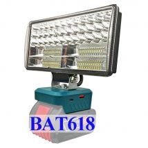 For Bosch 18V Li-ion Battery Case LED Work Lamp Lights Flashlights Electric Torch Spotlight BAT614 BAT618 USB Type C Power Bank