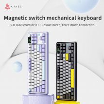 Ajazz AK870 interruptor magnético Teclado inalámbrico mecánico para juegos RGB tecla completa DIY