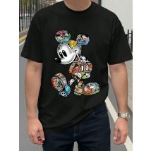 Disney Paare Mickey Mouse Minnie Print T-shirt Paare männer frauen Baumwolle Kurzarm Casual Tops Familie Passenden Outfits