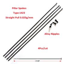 4 teile/los Säule 1423 Klinge Fahrrad Speichen Gerade Pull FG14 2,0mm PSR Aero Flache 2,3mm edelstahl 175-307mm Legierung Nippel