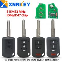 Xnrkey Remote Autos chl üssel für Mitsubishi Asx Mirage Outlander Lancer Eclipse Cross ID46 PCF7941/ ID47 PCF7938 Chip 315/433MHz