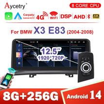 12.5 "Wireless Carplay Android 14 Auto stereo Schermo Per BMW X3 E83 2004-2009 IDrive 2Din Autoradio Lettore Multimediale GPS 4G LTE