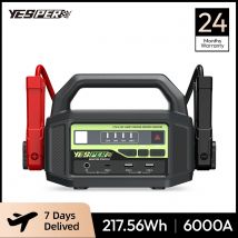 YESPER 24V Starthilfe Auto 6000A Peak Starthilfe Für Auto LKW Tragbare LKW Batterie Startgerät Externe Batterie