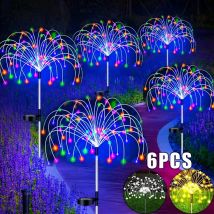 1/2/4/6PCS Fuochi D'artificio Solari Luce Impermeabile Esterna 8 Modalità di Illuminazione 90-200LED Fata Luce Della Stringa Di Natale 3 Colori Decorazione del giardino