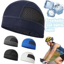 Berretto da bicicletta con protezione solare Berretto da corsa in rete traspirante ad asciugatura rapida Assorbimento del sudore Ciclismo Uomo Donna Casco Fodera interna Cappello