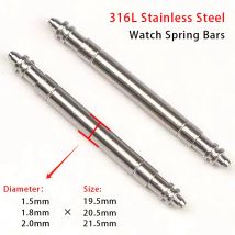 5PSC 316L Edelstahl Federstege 1,5 mm 1,8 mm 2,0 mm Durchmesser für Rolex Water Ghost Metall Langlebiger Verbindungsstift Uhrenzubehör