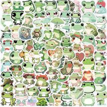 10/30/50/100PCS Nette Kleine Frosch Aufkleber Ästhetische Schreibwaren Schule Liefert DIY PVC Dekoration Koreanische scrapbooking für Kinder