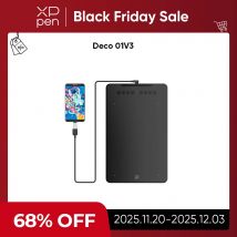 XPPen Nuovo Deco01V3 Tavoletta grafica digitale da 10 pollici Tavoletta grafica 16384 livelli di pressione 8 tasti di scelta rapida per Android Windows Mac