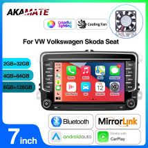 Akamate Autoradio Android 13,0 Carplay Android Auto GPS Navi für VW Passat Volkswagen Golf Jetta Polo Skoda Sitz 7 Zoll 2din Einheit