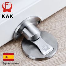 KAK-Topes de puerta magnéticos de acero inoxidable 304, soportes de puerta ocultos, sin clavos, para suelo, ferretería para muebles
