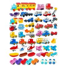 Big Building Blocks Accessories Compatible Large Bricks Children Kids Truck Car Bus City Traffic