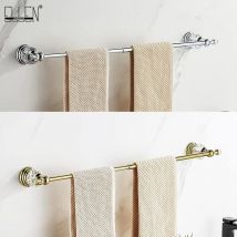 Toallero de oro pulido, toallero de cristal cromado, toallero ajustable, riel extensible, accesorios de baño, pared EL85424